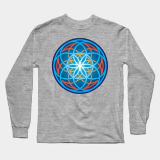 Seed of Life Blue Long Sleeve T-Shirt